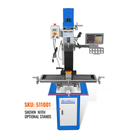 MechMaxx 8-1/4" x 33" Benchtop Mill Drill with DRO, 2HP Brushless