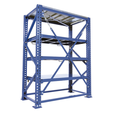 Vestil VRSOR Heavy Duty Roll-Out Shelving — Tool & Die Storage Rack