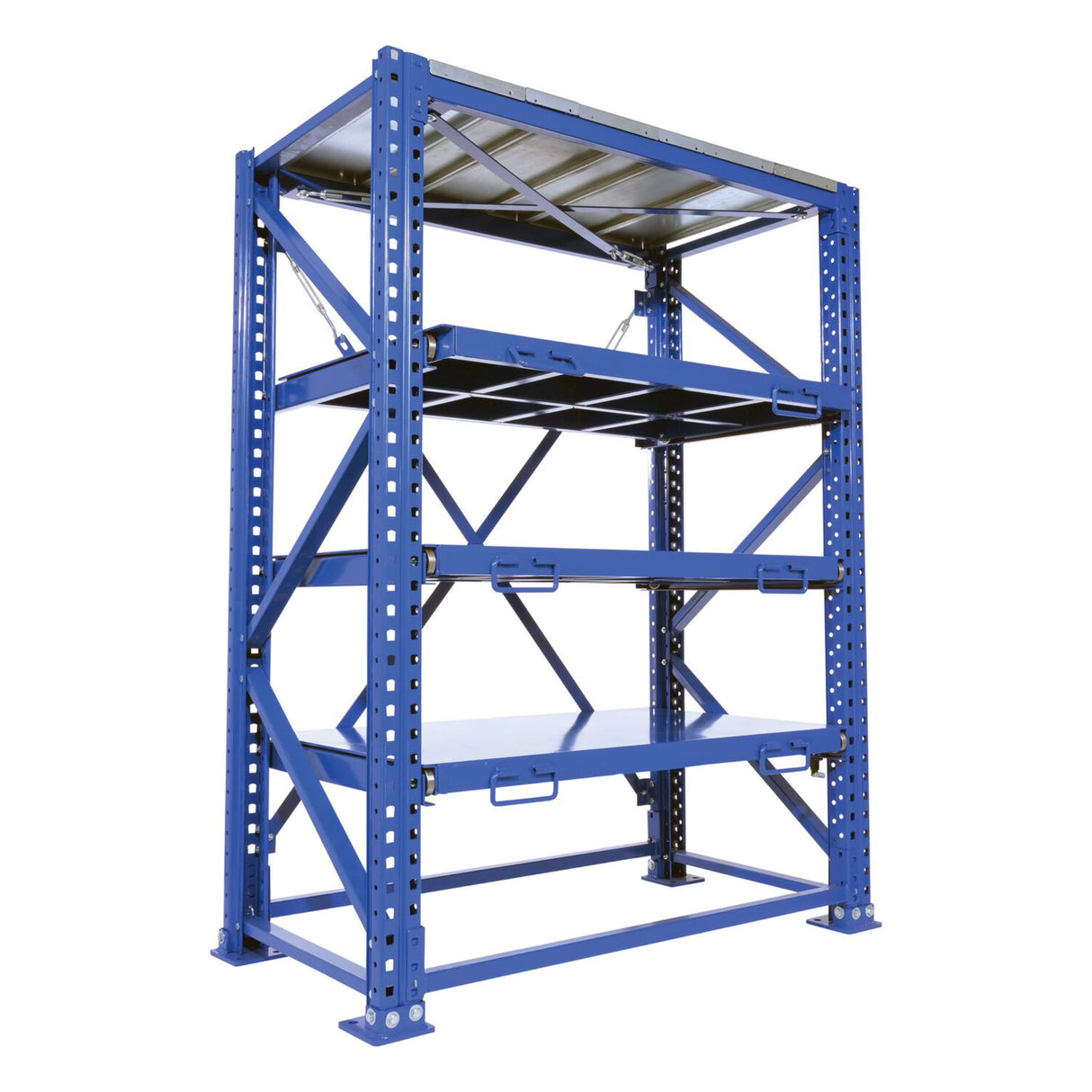 Vestil VRSOR Heavy Duty Roll-Out Shelving — Tool & Die Storage Rack