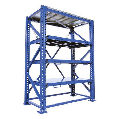 Vestil VRSOR Heavy Duty Roll-Out Shelving — Tool & Die Storage Rack