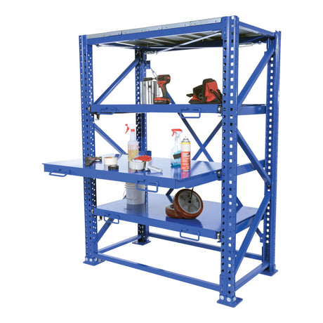 Vestil VRSOR Heavy Duty Roll-Out Shelving — Tool & Die Storage Rack