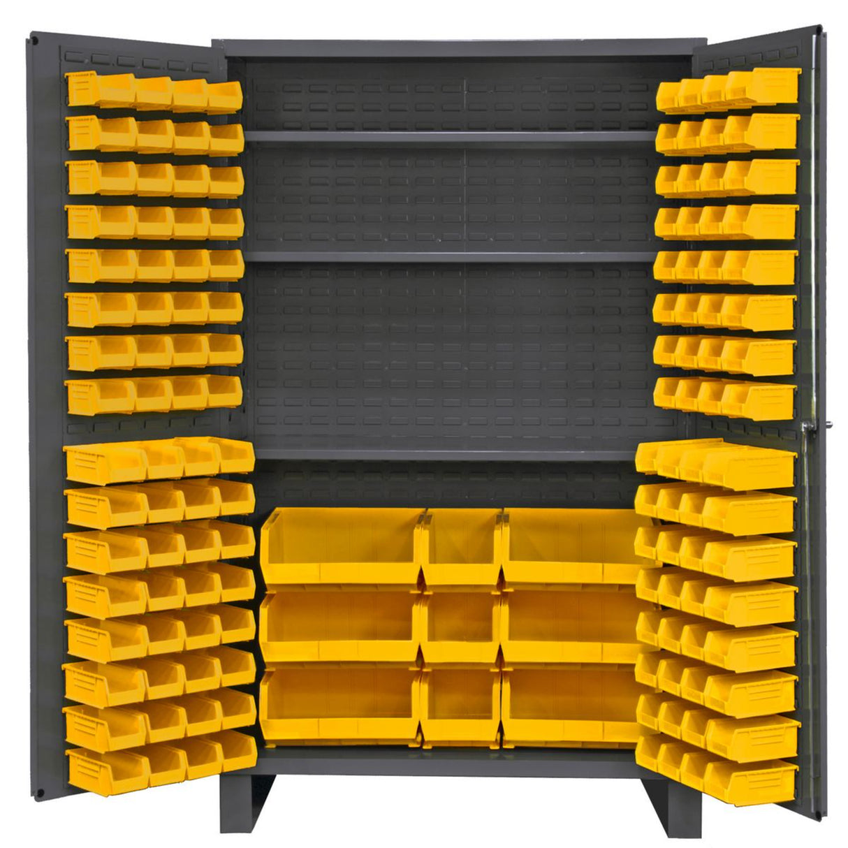 Vestil VSC-JC Bin Storage Cabinet — 48" Wide Mid-Size Parts Organization Cabinet