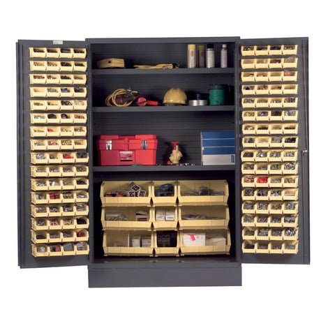 Vestil VSC-JC Bin Storage Cabinet — 48" Wide Mid-Size Parts Organization Cabinet
