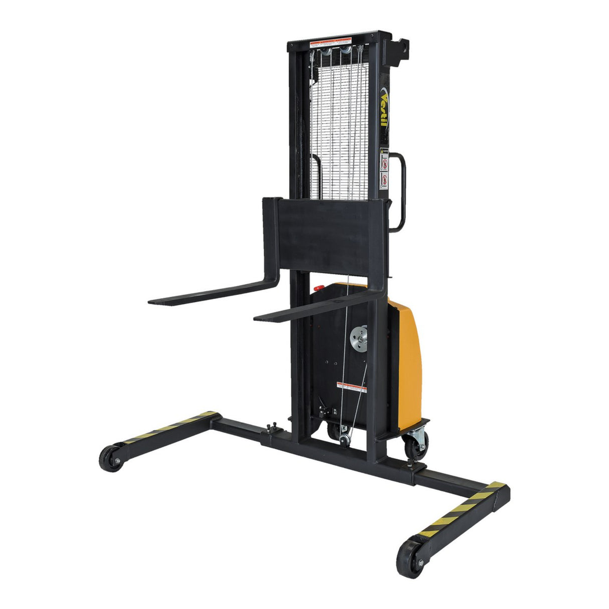 Vestil VWS-770-DC Electric DC Winch Stacker | 770 lb Capacity, 12V Battery-Powered Lift, Adjustable or Fixed Forks