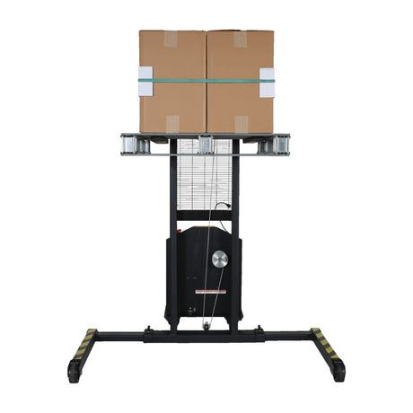Vestil VWS-770-DC Electric DC Winch Stacker | 770 lb Capacity, 12V Battery-Powered Lift, Adjustable or Fixed Forks