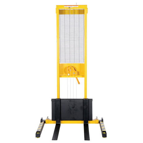 Vestil VWS-770 Manual Hand Winch Stacker | 770 lb Capacity, 59" Lift, Steel Cable Lift Mechanism, Adjustable or Fixed Forks