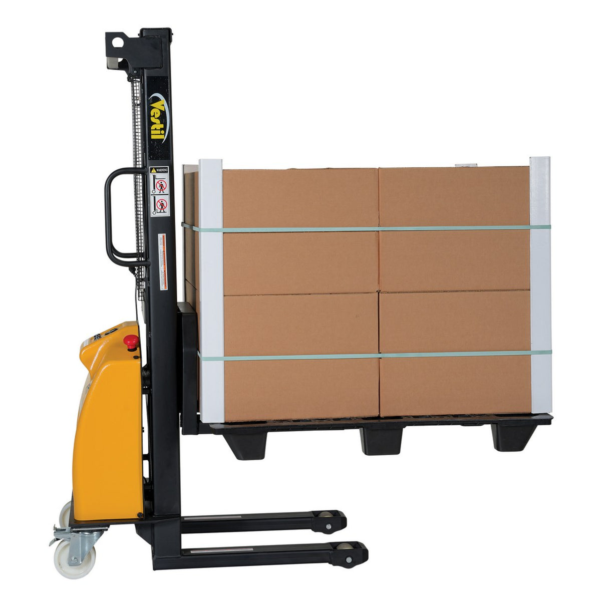 Vestil VWS-770-DC Electric DC Winch Stacker | 770 lb Capacity, 12V Battery-Powered Lift, Adjustable or Fixed Forks