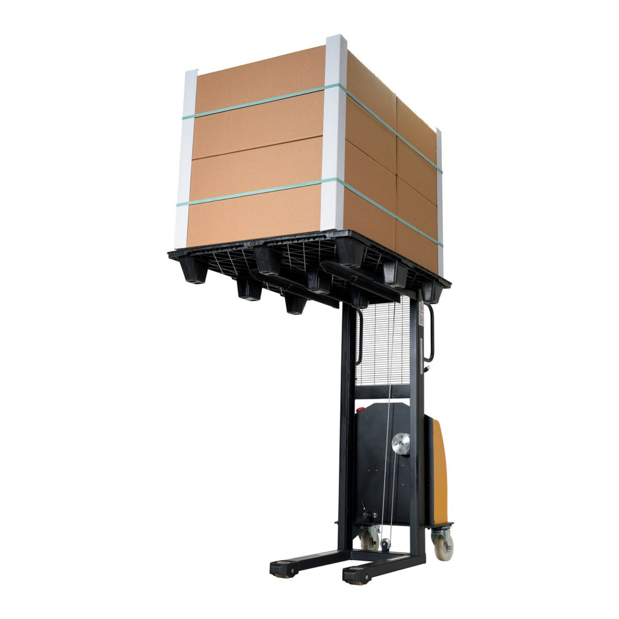 Vestil VWS-770-DC Electric DC Winch Stacker | 770 lb Capacity, 12V Battery-Powered Lift, Adjustable or Fixed Forks