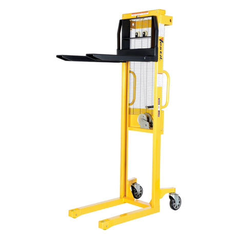 Vestil VWS-770 Manual Hand Winch Stacker | 770 lb Capacity, 59" Lift, Steel Cable Lift Mechanism, Adjustable or Fixed Forks
