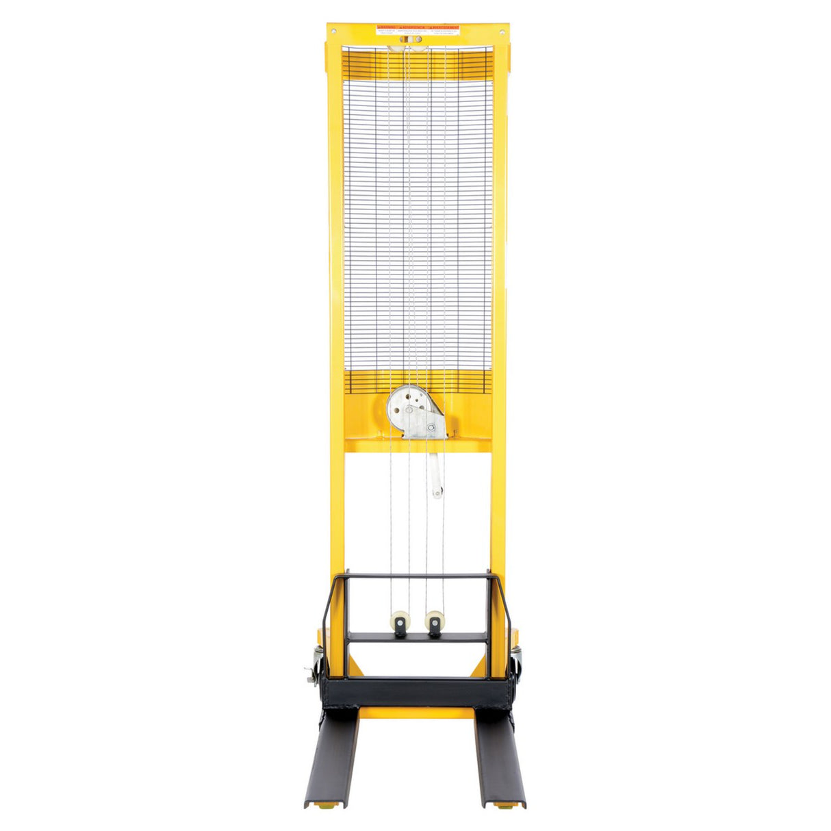 Vestil VWS-770 Manual Hand Winch Stacker | 770 lb Capacity, 59" Lift, Steel Cable Lift Mechanism, Adjustable or Fixed Forks