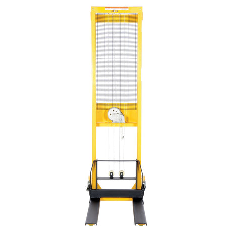 Vestil VWS-770 Manual Hand Winch Stacker | 770 lb Capacity, 59" Lift, Steel Cable Lift Mechanism, Adjustable or Fixed Forks