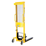 Vestil VWS-770 Manual Hand Winch Stacker | 770 lb Capacity, 59" Lift, Steel Cable Lift Mechanism, Adjustable or Fixed Forks