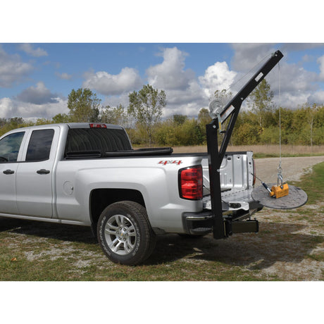 Vestil WTJ-HITCH Truck Hitch-Mounted Jib Crane — Mobile 600 lb Crane for Class III Receivers
