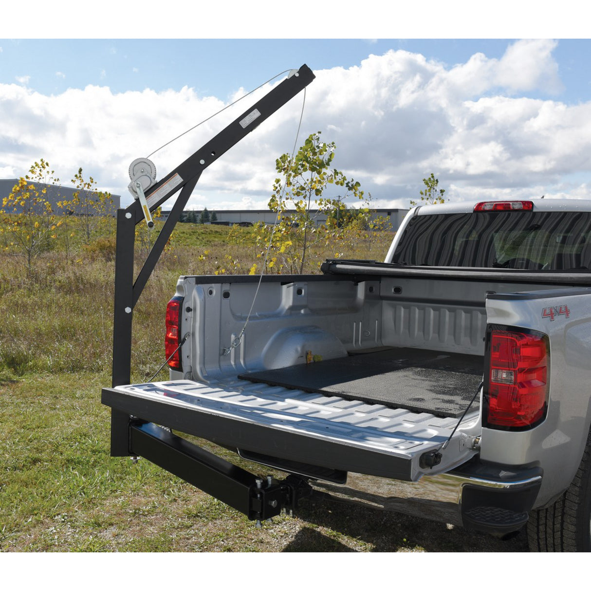 Vestil WTJ-HITCH Truck Hitch-Mounted Jib Crane — Mobile 600 lb Crane for Class III Receivers