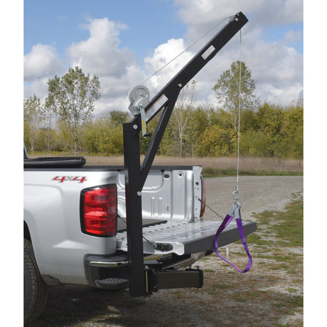 Vestil WTJ-HITCH Truck Hitch-Mounted Jib Crane — Mobile 600 lb Crane for Class III Receivers