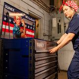 SUNEX Rosie the Riveter 39" 6-Drawer Premium Service Cart, 600 lb Capacity