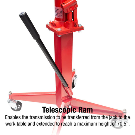 SUNEX 700 lb Heavy-Duty Pedestal Telescopic Transmission Jack