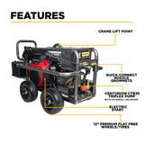 BE Power B5024HEBAS Industrial Cold Water Gas Pressure Washer – 5,100 PSI / 5.5 GPM, Honda GX690 V-Twin Electric Start, CP Belt-Drive Triplex Pump, 4-Wheel Roll Cage Frame