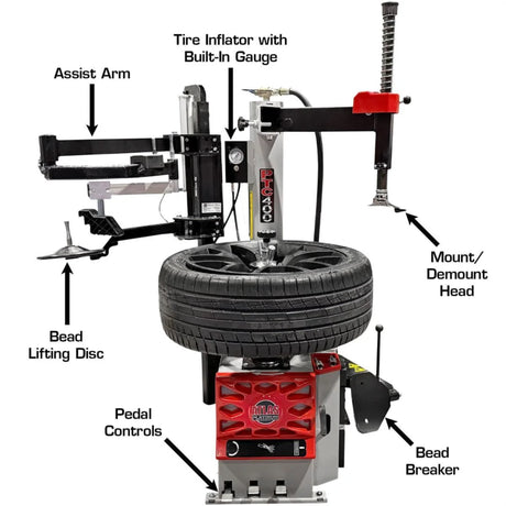 Atlas Platinum PTC400 Center Post Swing-Arm Tire Changer with Left-Hand Assist Arm