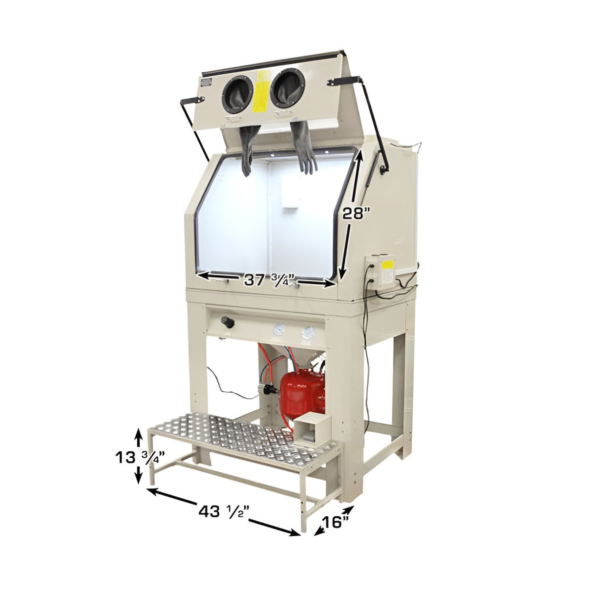 Atlas PSBC990 Pressurized Large Sandblast Cabinet w/ Vacuum