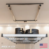 Auxx-Lift Motorized Overhead Garage Storage Lift – Up to 800 lb Ceiling Storage Platform with Wireless Remote, Assembled in USA