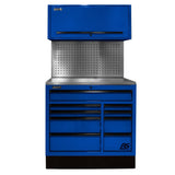Homak 41" CTS Centralized Tool Storage Set — 9-Drawer Roller Cabinet, Canopy & Tool Board Backsplash