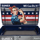 SUNEX Rosie the Riveter 39" 6-Drawer Premium Service Cart, 600 lb Capacity