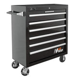 Homak H2Pro 36" 6-Drawer Roller Cabinet — Stainless Top, 100 lb Slides, 550 lb Casters
