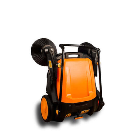Sanitmax - sunmax RT980 Manual Push Floor Sweeper 38" with Triple Brushes for Indoor & Outdoor Cleaning
