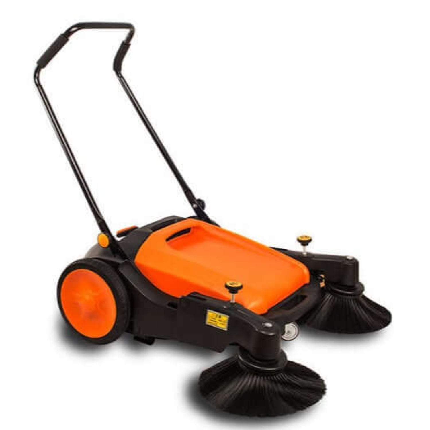 Sanitmax RT980 Manual Push Floor Sweeper 38" with Triple Brushes for Indoor & Outdoor Cleaning