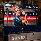 SUNEX Rosie the Riveter 39" 6-Drawer Premium Service Cart, 600 lb Capacity