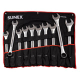 SUNEX 10-Piece SAE Raised Panel Jumbo Combination Wrench Set