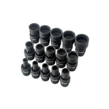 SUNEX 1/2" Drive SAE 12-Point Standard Universal Impact Socket Set, 15-Piece