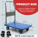 Sunmax PH150/PH300 Platform Hand Truck, 330-660 lbs Capacity