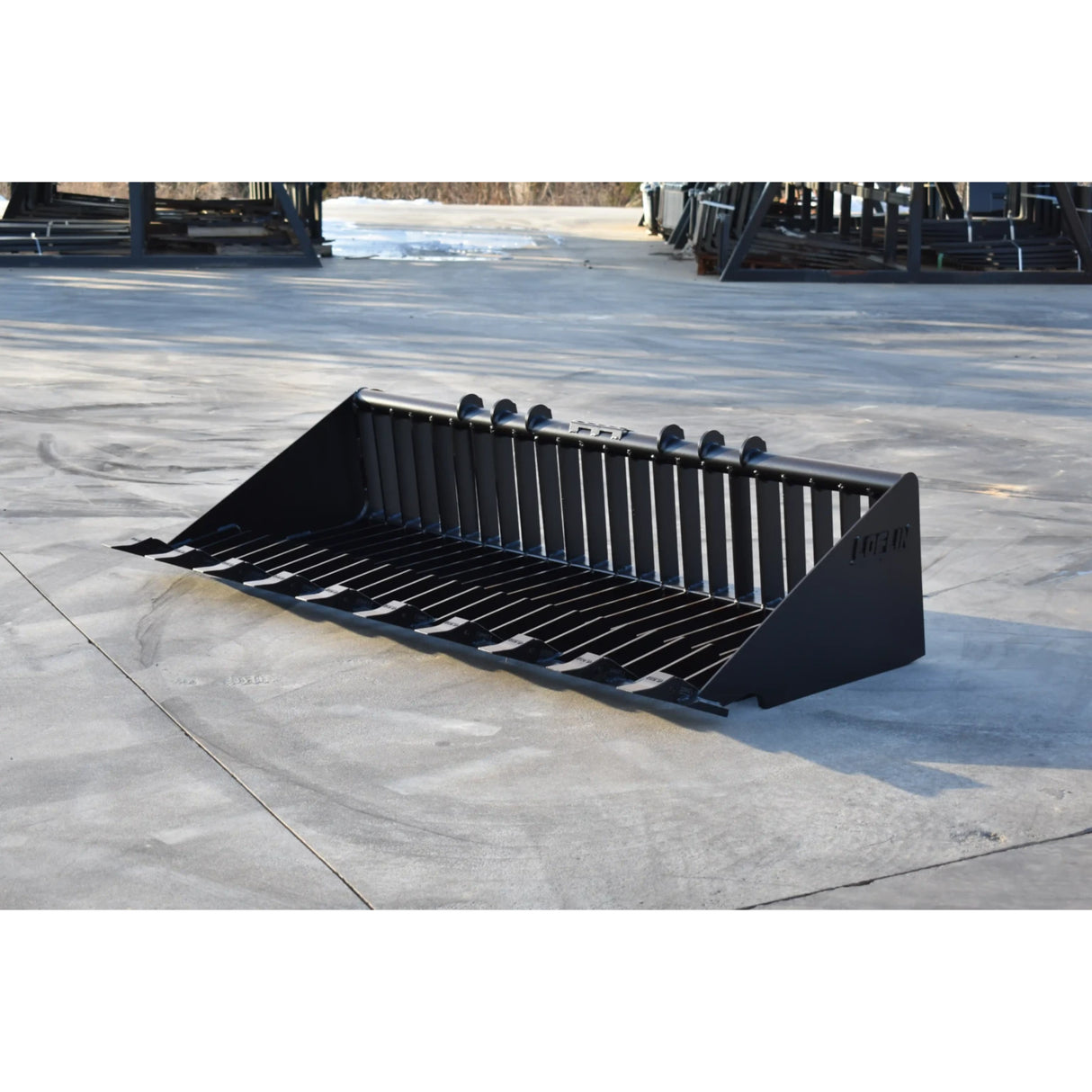 Loflin Fabrication Old Style Skid Steer Rock Bucket with Teeth