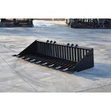 Loflin Fabrication Old Style Skid Steer Rock Bucket with Teeth
