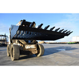 Loflin Fabrication Old Style Skid Steer Rock Bucket with Teeth
