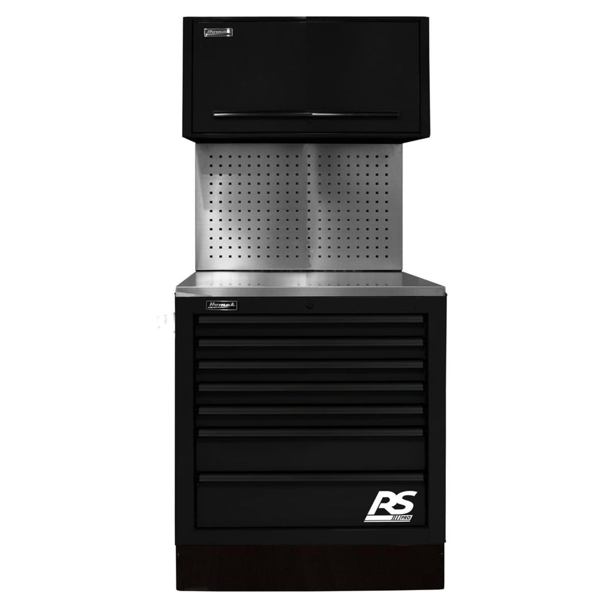Homak 36" CTS Centralized Tool Storage Set — 7-Drawer Roller Cabinet, Canopy & Toolboard Backsplash