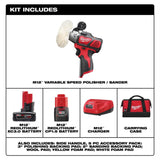 Milwaukee M12 12V Variable Speed Polisher/Sander XC/Compact Battery Kit