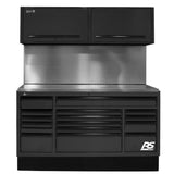Homak 72" CTS Centralized Tool Storage Set — 16-Drawer Roller Cabinet, Canopy & Solid Backsplash