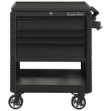 Extreme Tools 33in 4-Drawer Deluxe Tool Cart with Bumpers, Matte Black
