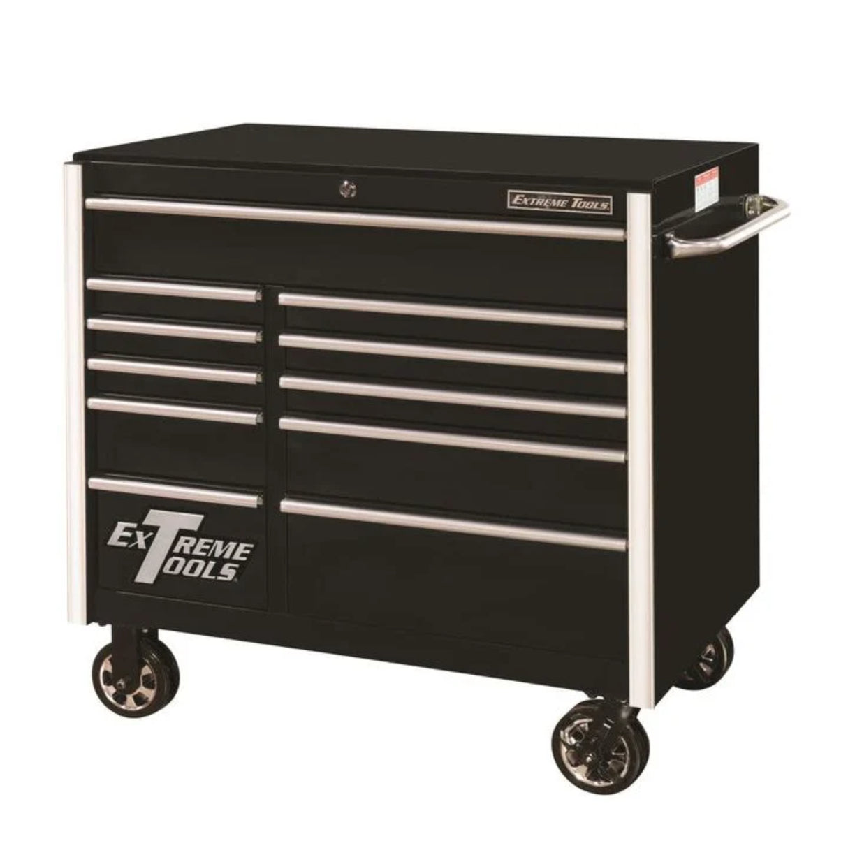 Extreme Tools RX Series 41in W x 25in D 11-Drawer Roller Cabinet, Black