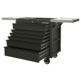 Extreme Tools 41in 6-Drawer Stainless Steel Sliding Top Deluxe Tool Cart, Matte Black