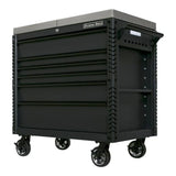 Extreme Tools 41in 6-Drawer Stainless Steel Sliding Top Deluxe Tool Cart, Matte Black