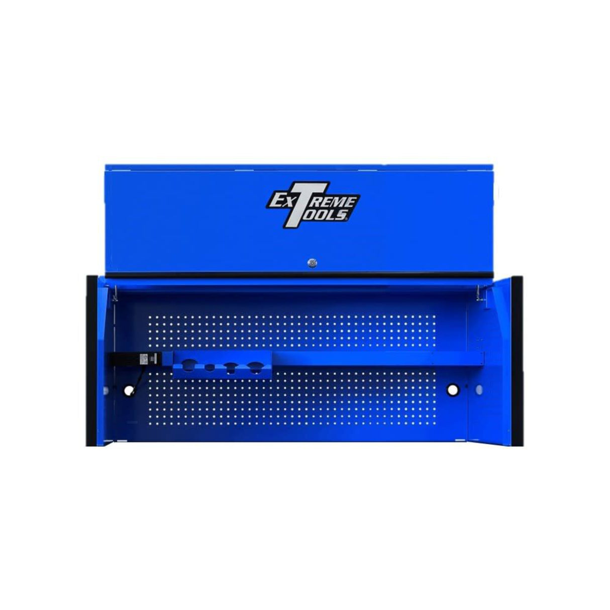 Extreme Tools RX Series 55in Extreme Power Workstation Professional Hutch, Blue/Black