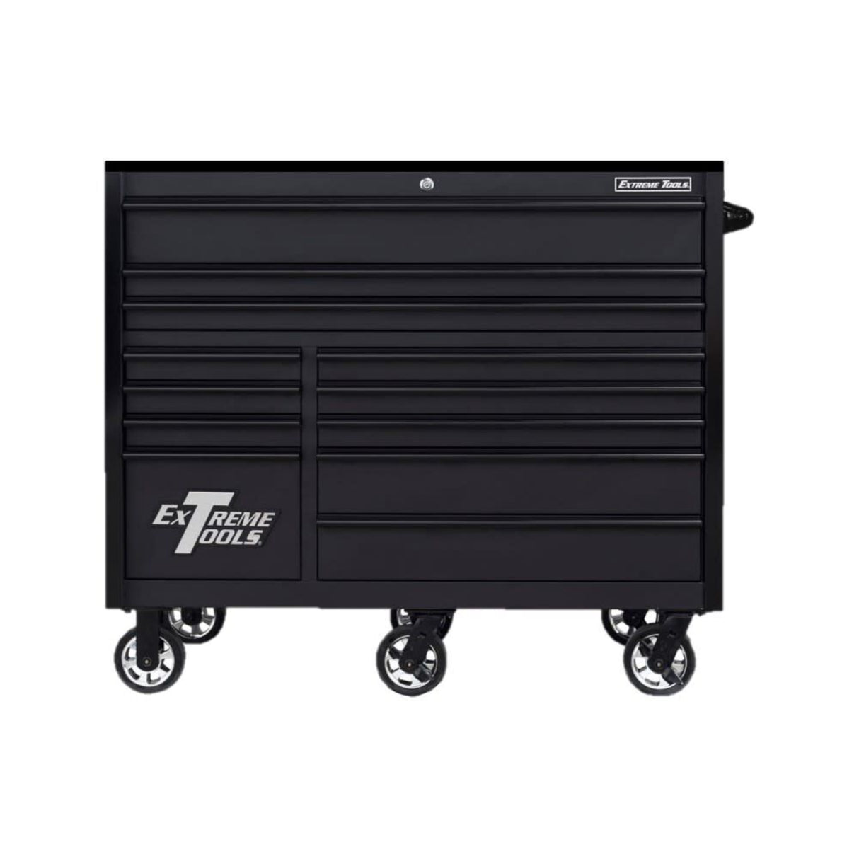 Extreme Tools RX Series 55in 12-Drawer Roller Cabinet, Matte Black
