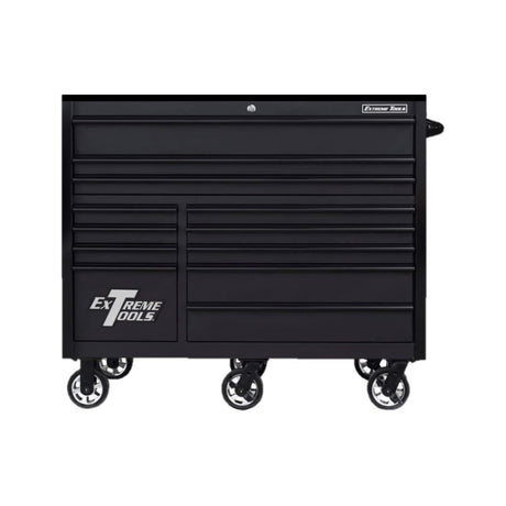 Extreme Tools RX Series 55in 12-Drawer Roller Cabinet, Matte Black