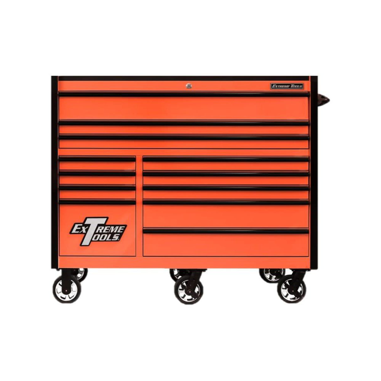 Extreme Tools RX Series 55in 12-Drawer Roller Cabinet, Orange/Black