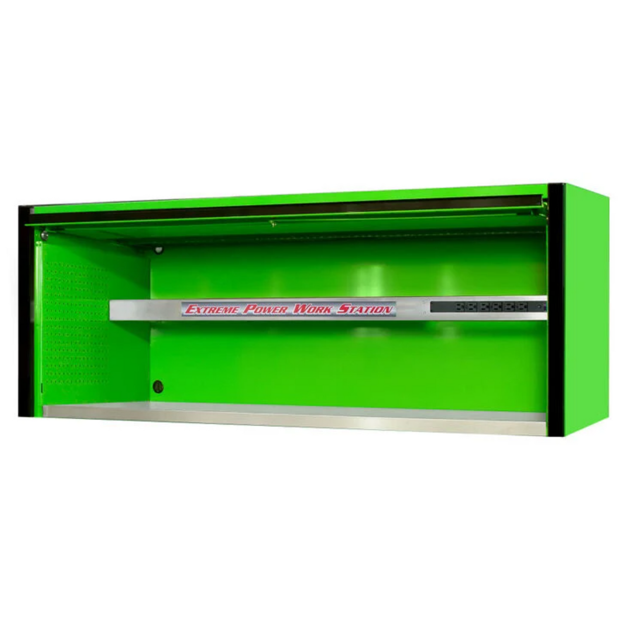 Extreme Tools EX Series 72in Extreme Power Workstation Hutch, Green/Black
