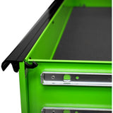 Extreme Tools EX Series 72in 17-Drawer Triple Bank Roller Cabinet, Green/Black